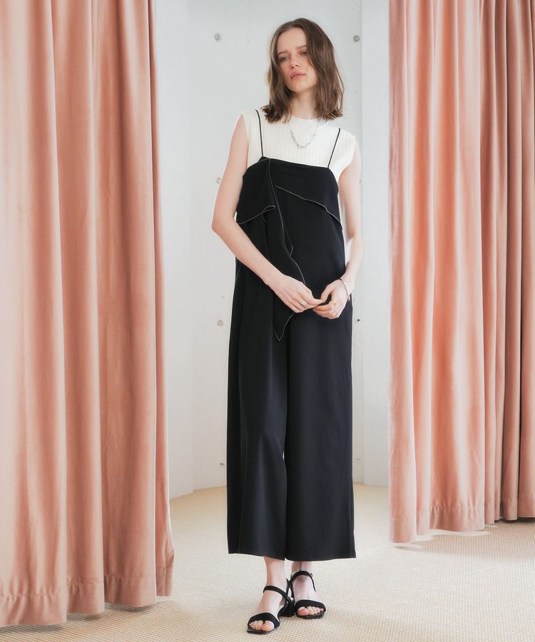 YECCA VECCA「ラッフルキャミオールインワン」|オールインワン|