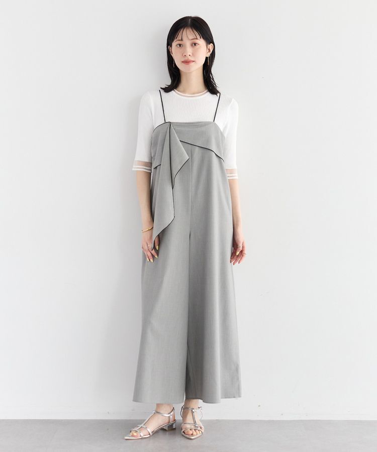 YECCA VECCA「ラッフルキャミオールインワン」|オールインワン|