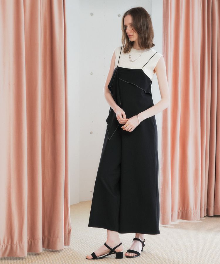 YECCA VECCA「ラッフルキャミオールインワン」|オールインワン|