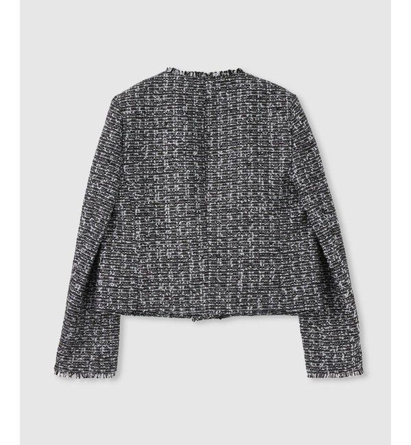 allureville「ツイードノーカラージャケット」|ノーカラージャケット|