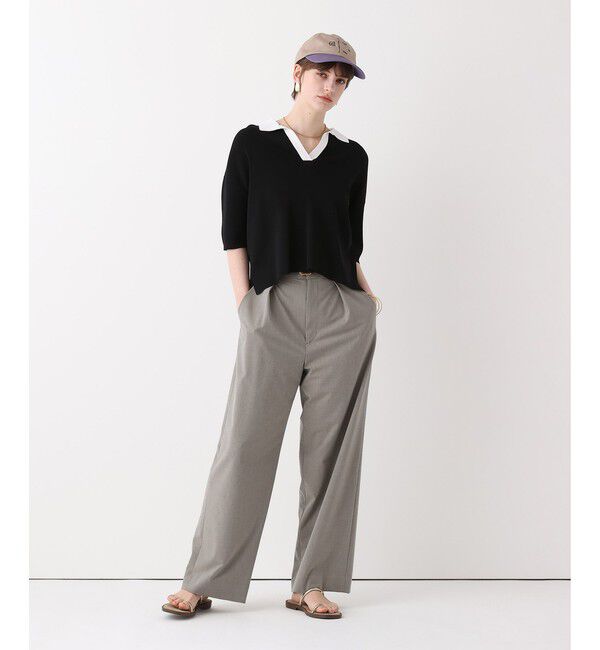 allureville「ボーダーポロ プルオーバー」|ニット・セーター|