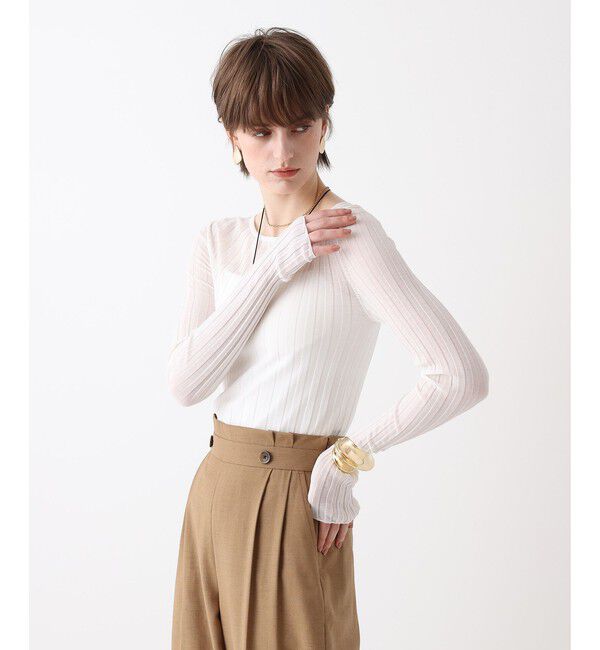 allureville「シアーリブプルオーバー」|ニット・セーター|