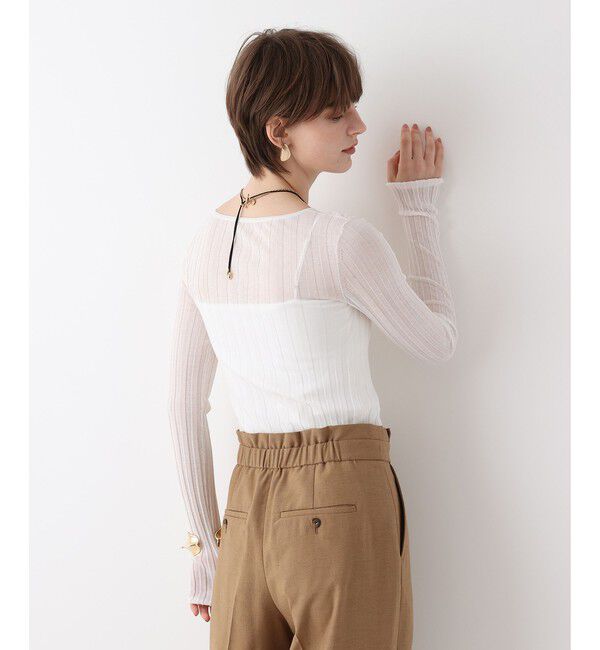 allureville「シアーリブプルオーバー」|ニット・セーター|