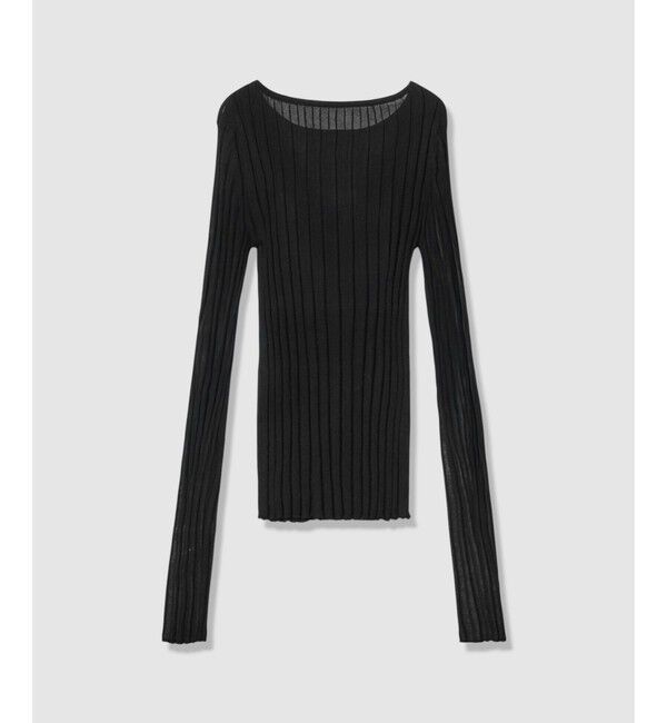 allureville「シアーリブプルオーバー」|ニット・セーター|