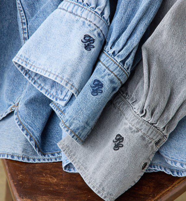  「デニムリボンタイブラウス」|プルオーバー|