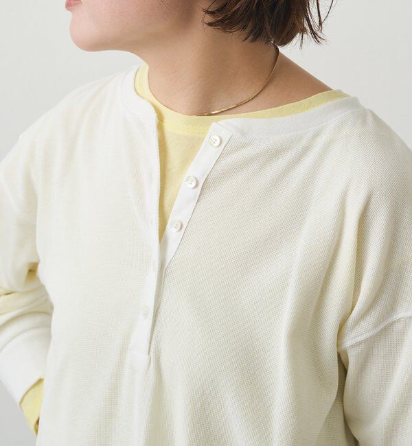  「前後2WAYシアーワッフルカットソー」|プルオーバー|オフホワイト