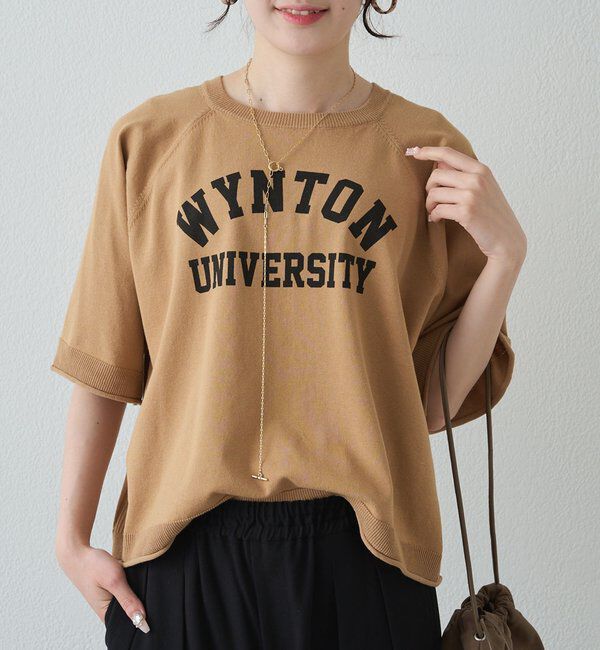  「アソートプリントハーフスリーブニット」|ニット・セーター|