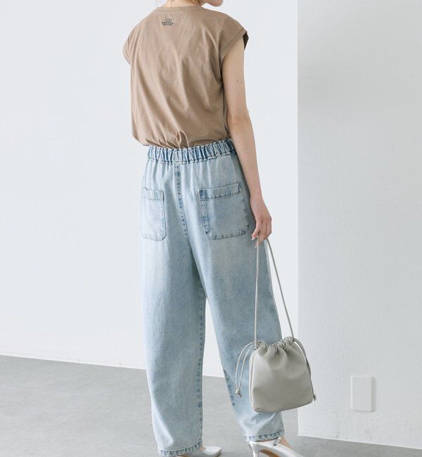  「【汗ジミ防止加工】ワンポイントロゴ刺繍フレンチスリーブTシャツ」|Tシャツ・カットソー|