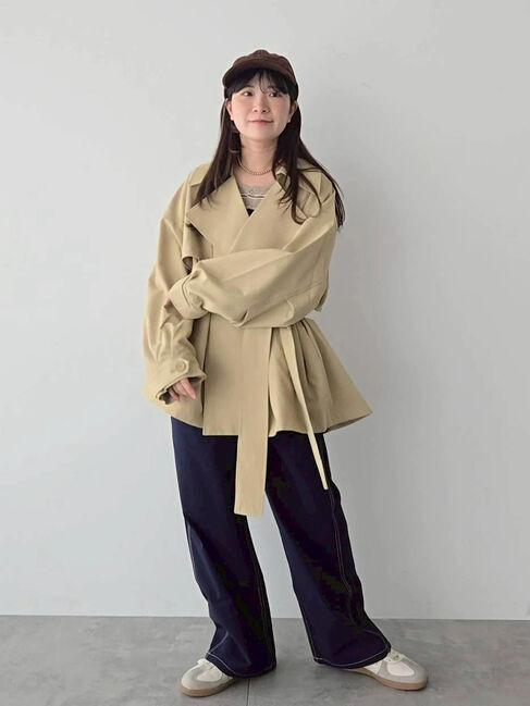 Samansa Mos2「フレアライントレンチコート」|その他|ベージュ