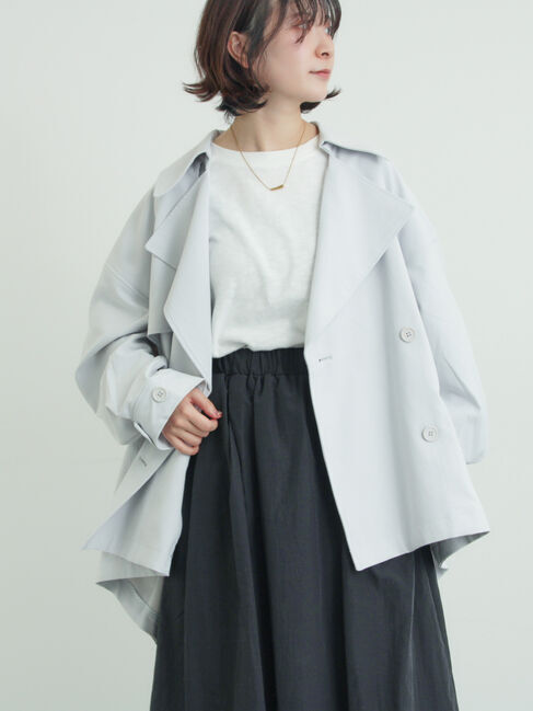 Samansa Mos2「フレアライントレンチコート」|その他|Ｓグレー