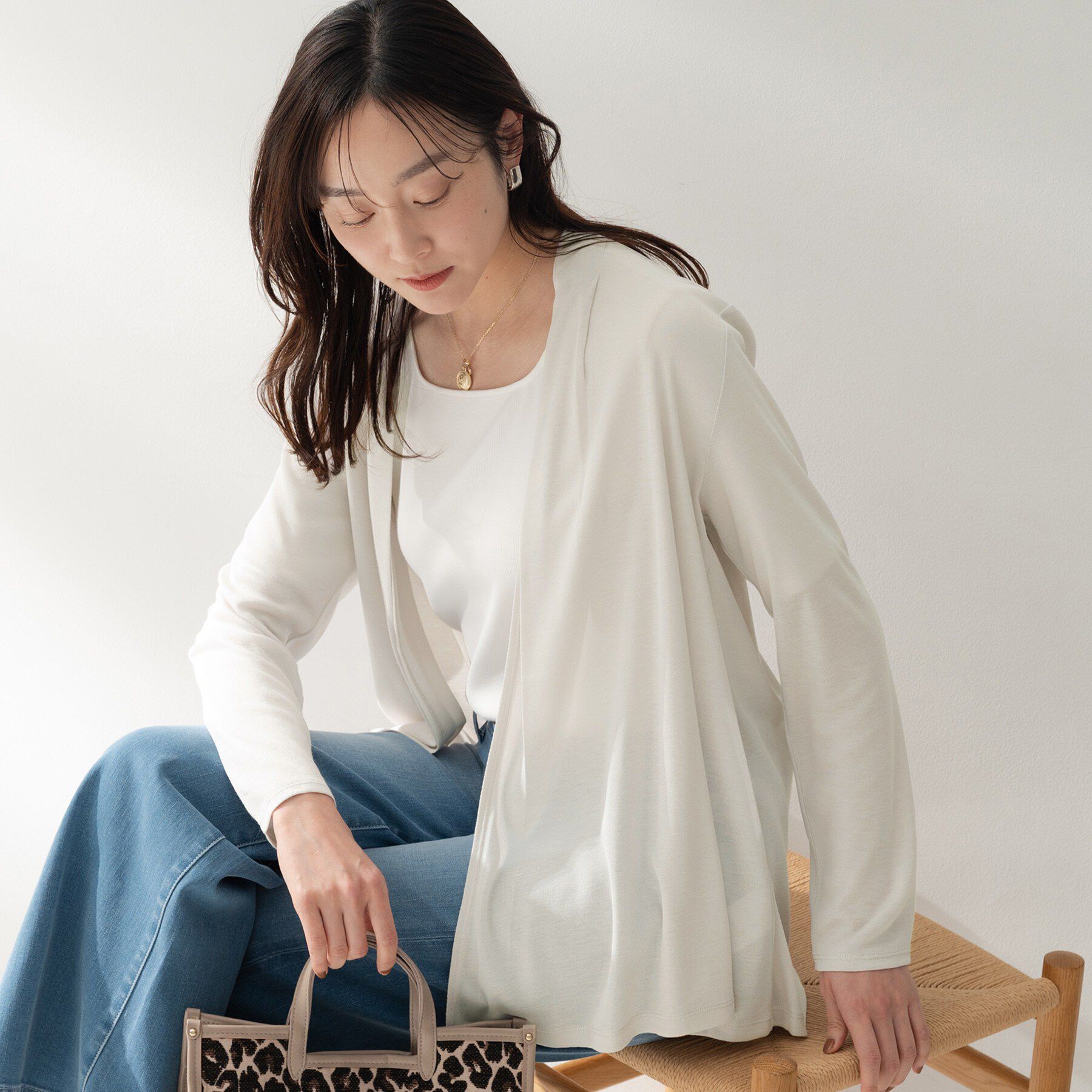 UNTITLED「フライスジャージカーディガン」|カーディガン|ライトグレー(010