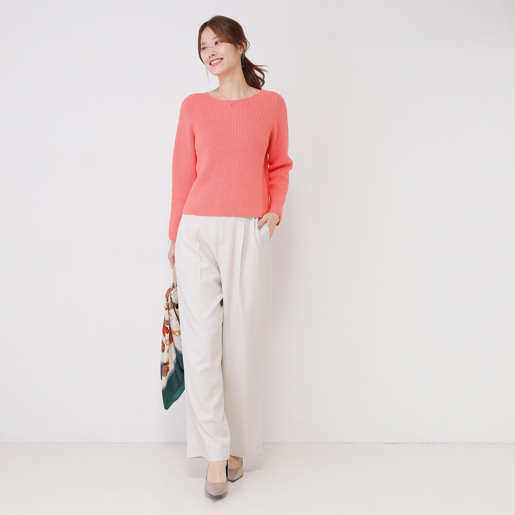 COUP DE CHANCE「【手洗い可／日本製】ミドルゲージ軽やかニットトップス」|ニット・セーター|