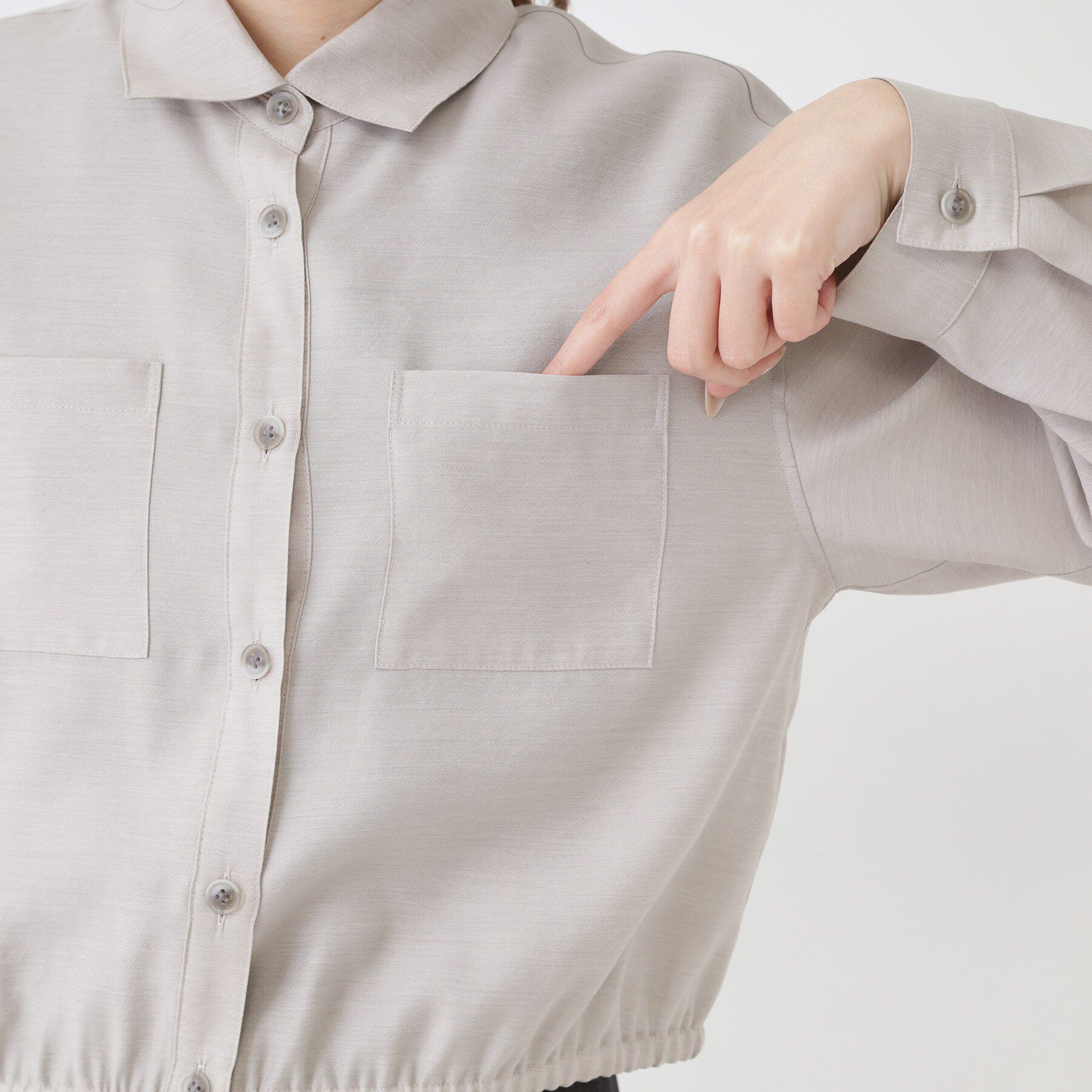 COUP DE CHANCE「【手洗い可/ショート丈】クロップドシャツ」|シャツ・ブラウス|