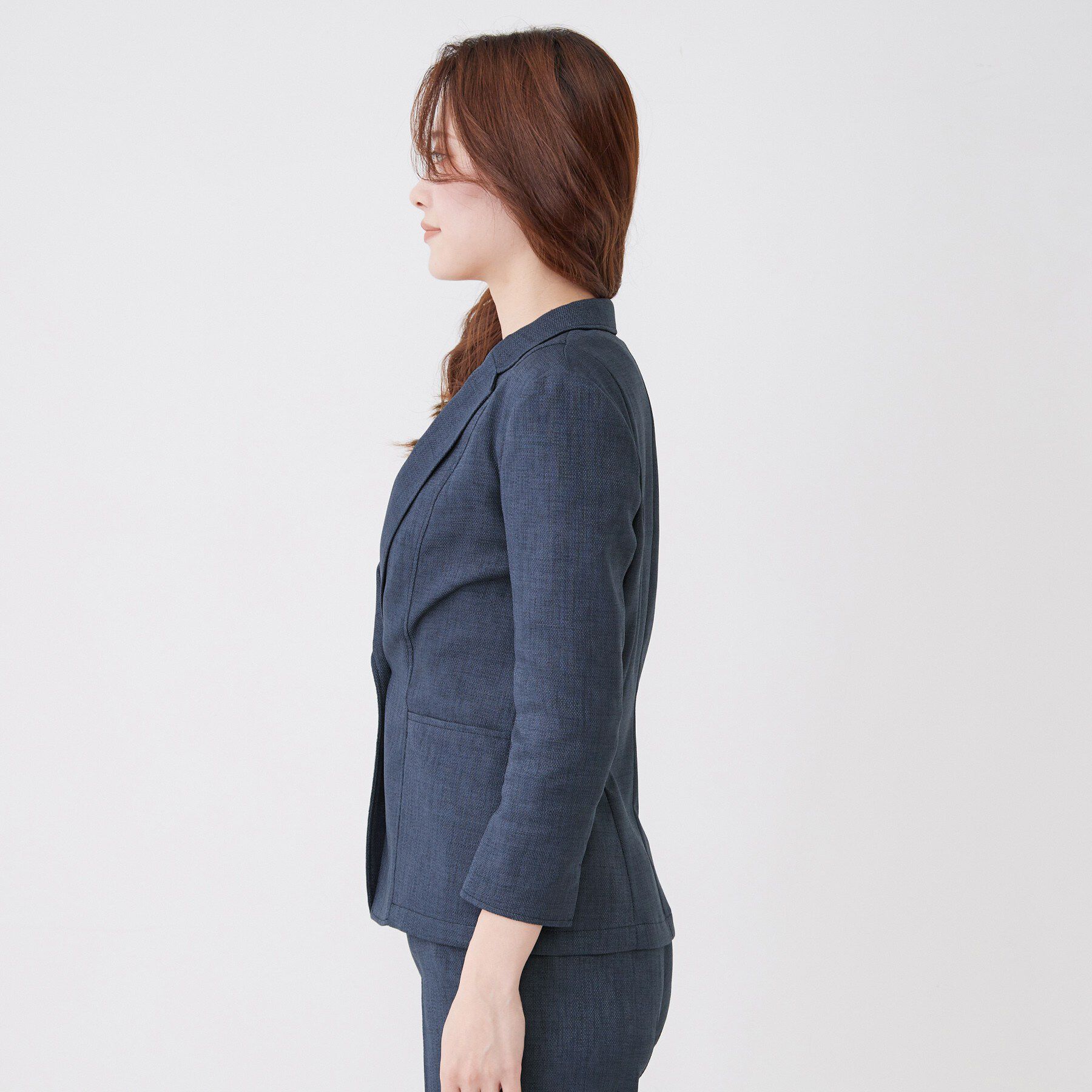 COUP DE CHANCE「【手洗い可／日本製／7分袖／UVケア】リネンライク テーラードジャケット」|テーラードジャケット|