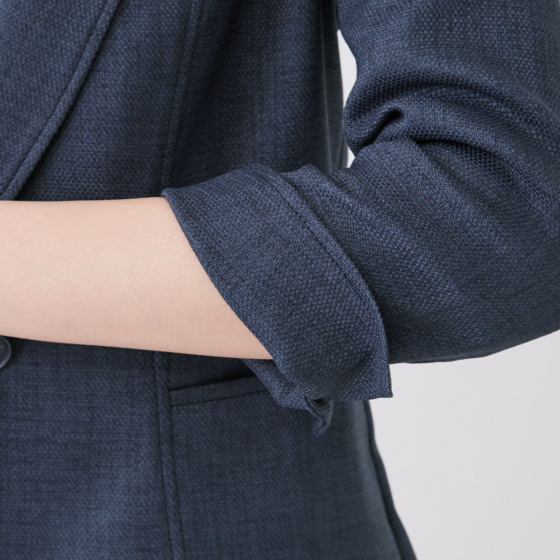 COUP DE CHANCE「【手洗い可／日本製／7分袖／UVケア】リネンライク テーラードジャケット」|テーラードジャケット|