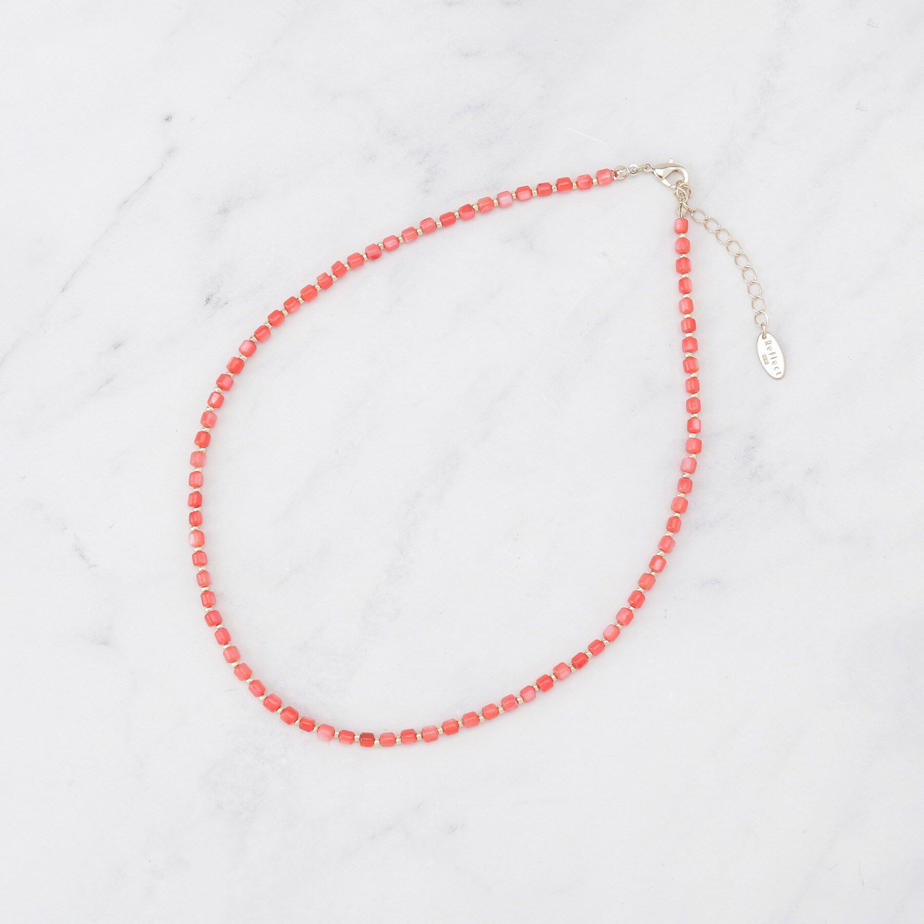 Reflect「天然シェルカラーネックレス」|ネックレス|オレンジ(065)