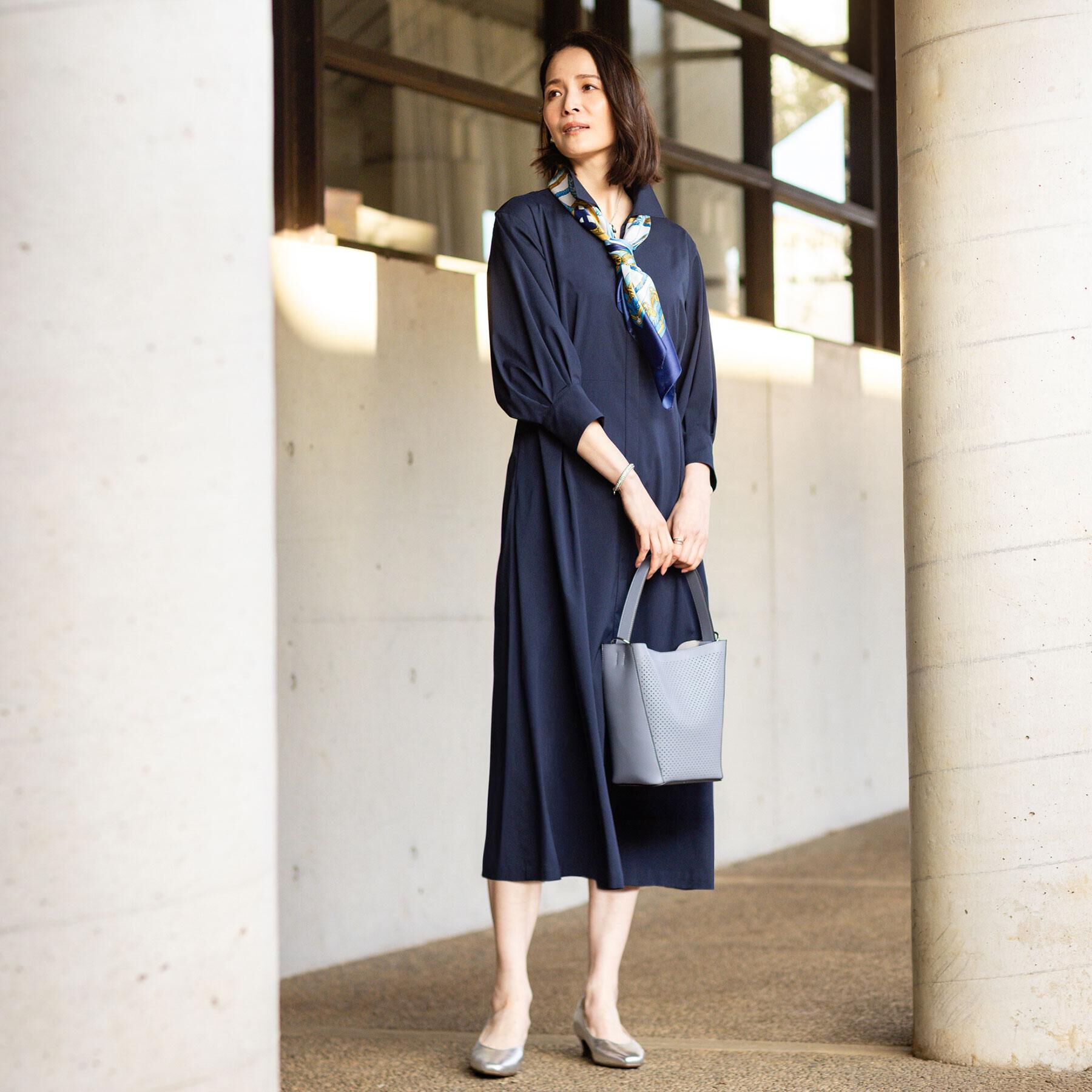 Reflect「タイプライターシャツロングワンピース」|ワンピース|