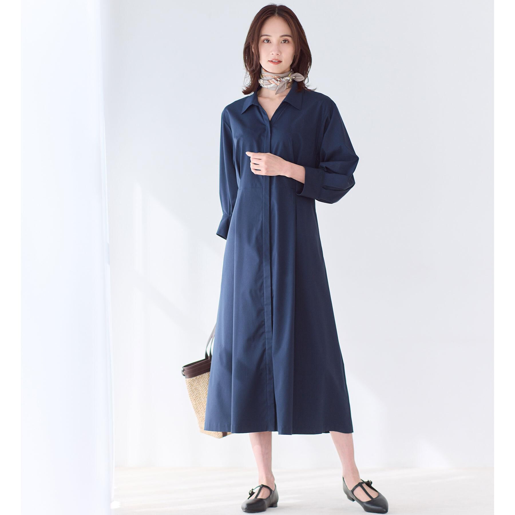 Reflect「タイプライターシャツロングワンピース」|ワンピース|