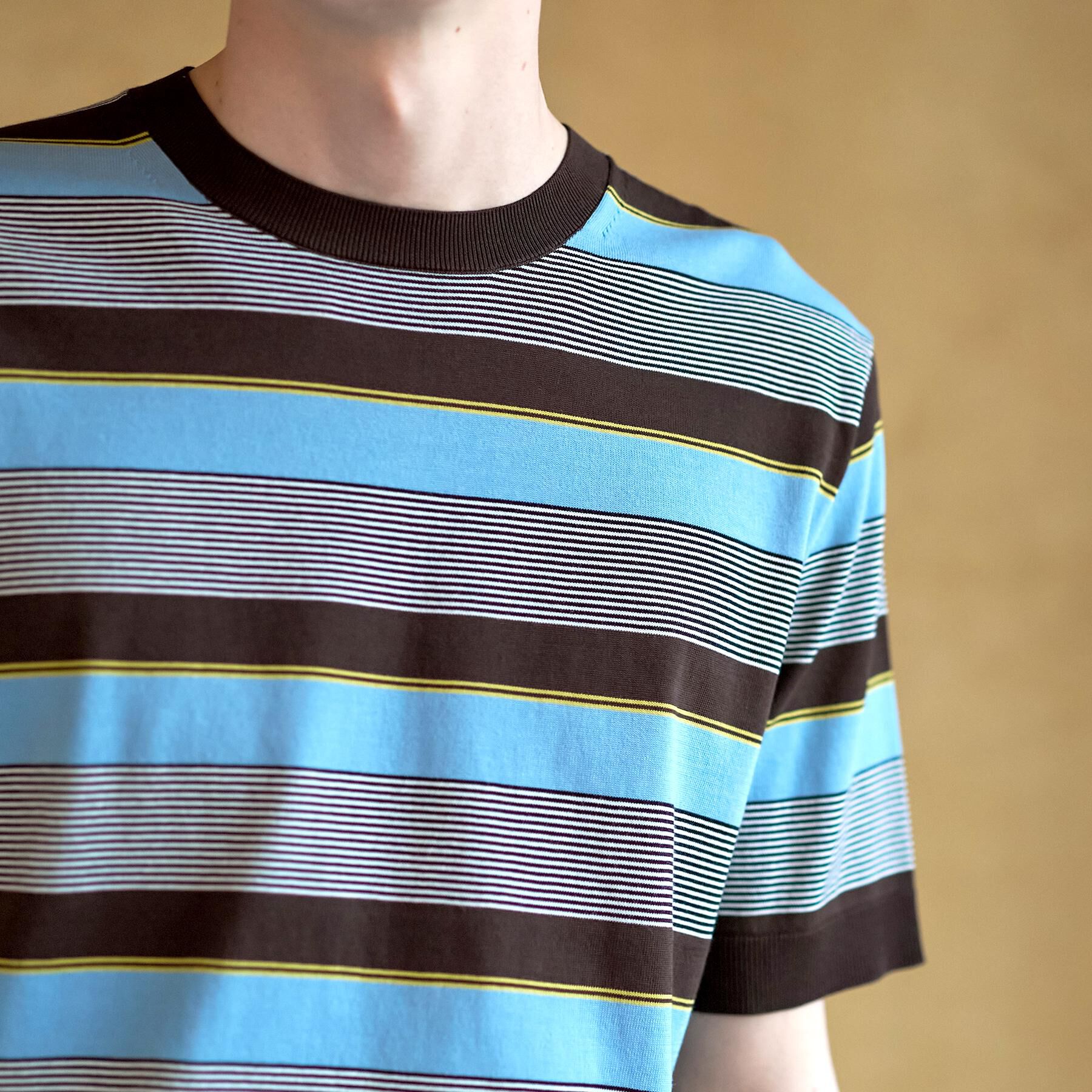 DRESSTERIOR「【ウォッシャブル】コットンシルク マルチボーダーニット」|ニット・セーター|