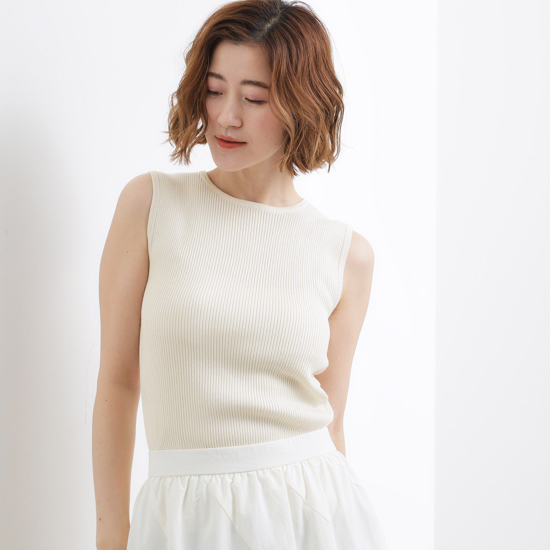 grove「リブラメニットタンク」|キャミソール|