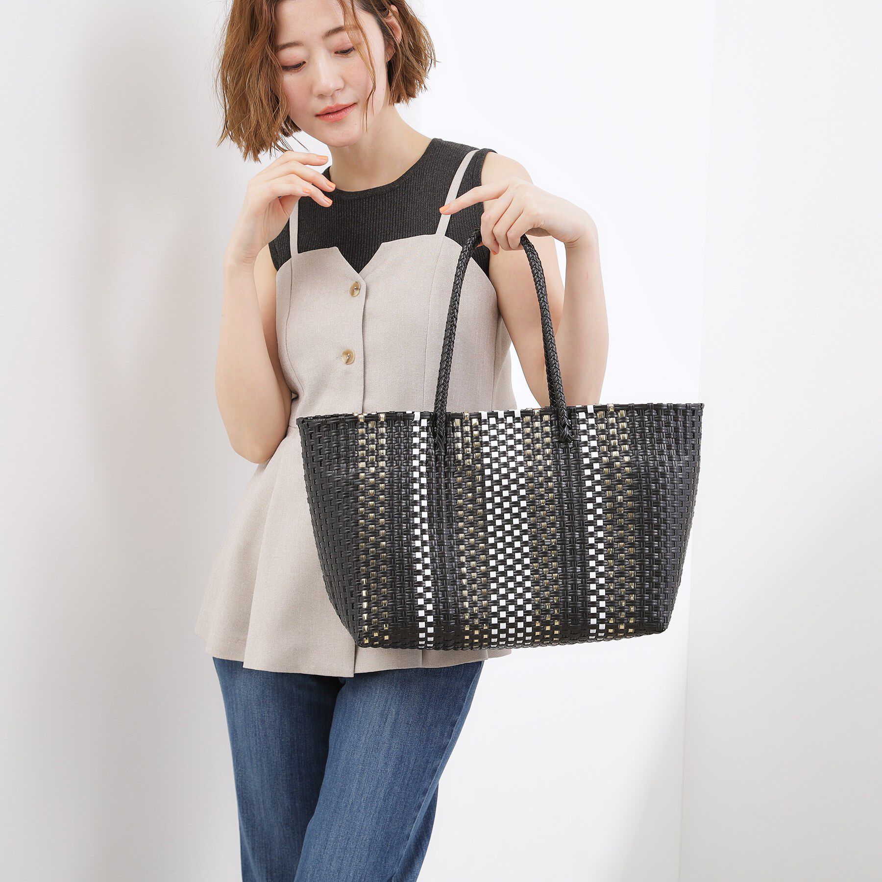 grove「メルカドトート」|トートバッグ|ブラック(019)