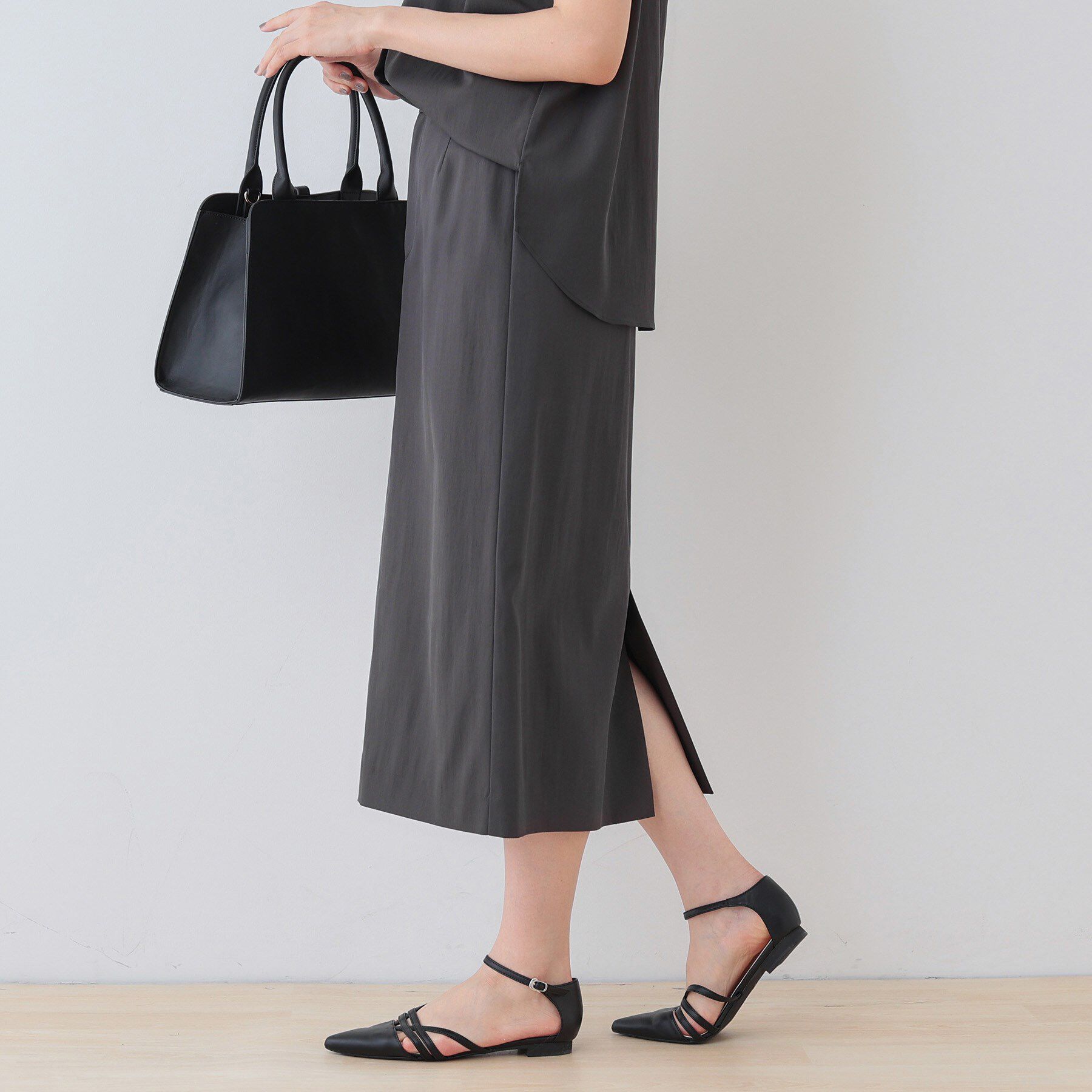 INDIVI「【洗える／SETUP可能／UVケア】ストレートラインスカート」|スカート|