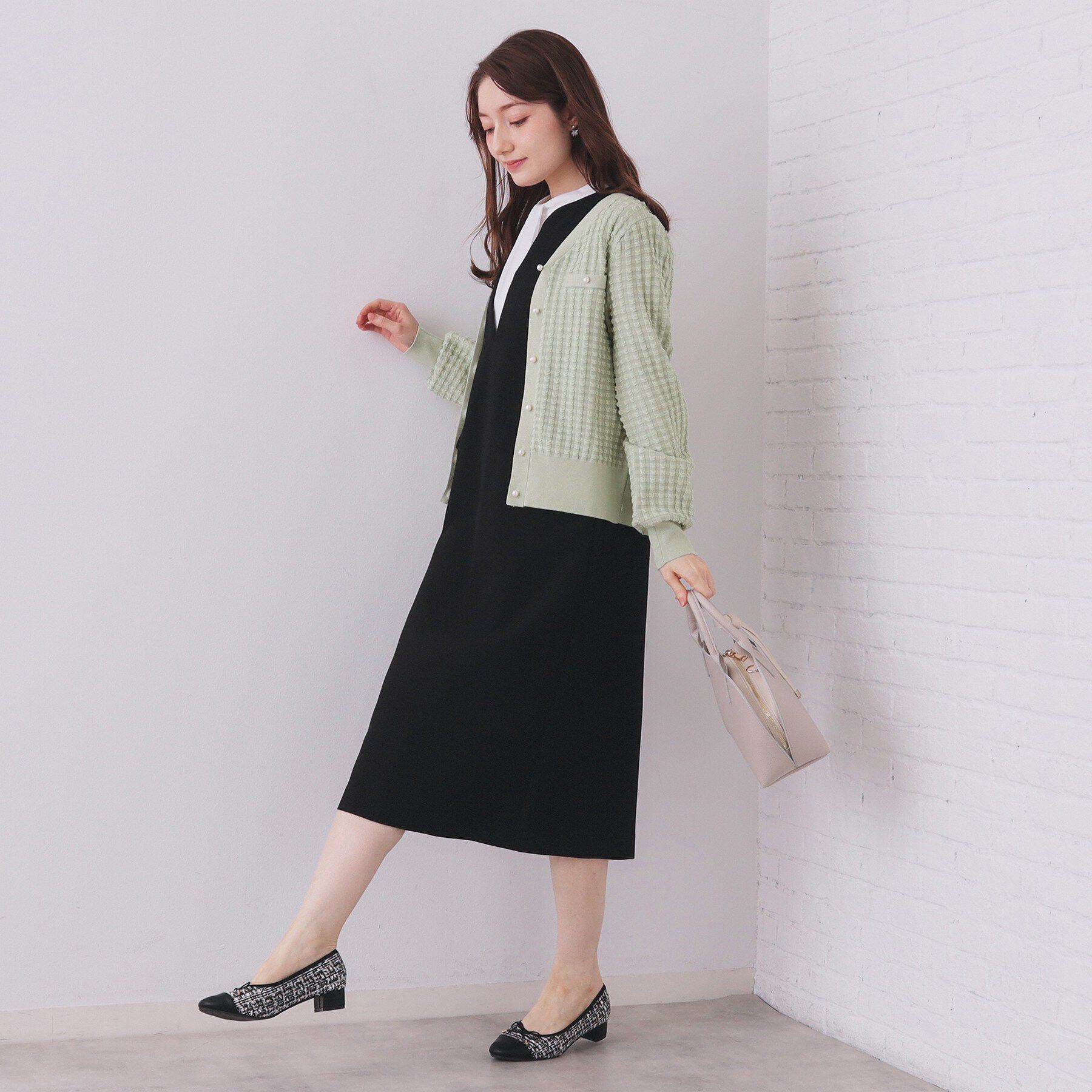 index「チェックジャカードカーディガン【洗濯機OK】」|カーディガン|