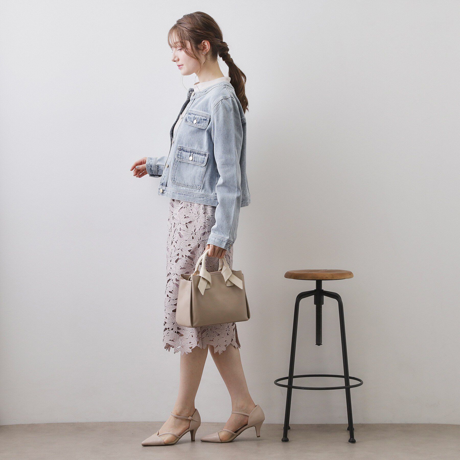 index「ミニマルノーカラーデニムジャケット【洗濯機OK】」|デニムジャケット|