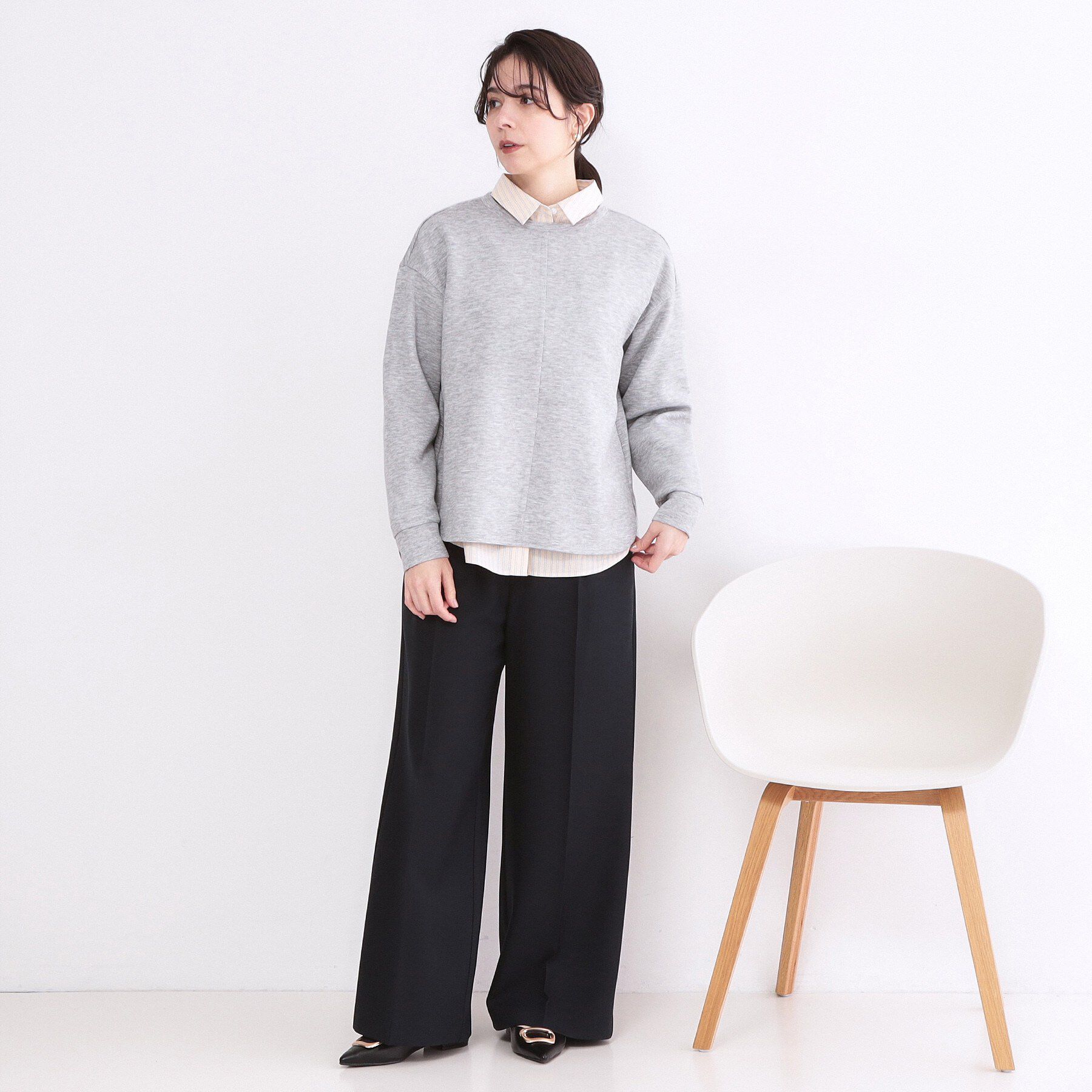 OPAQUE.CLIP「リラクシーボリュームスリーブトップス【洗濯機OK】」|Tシャツ・カットソー|