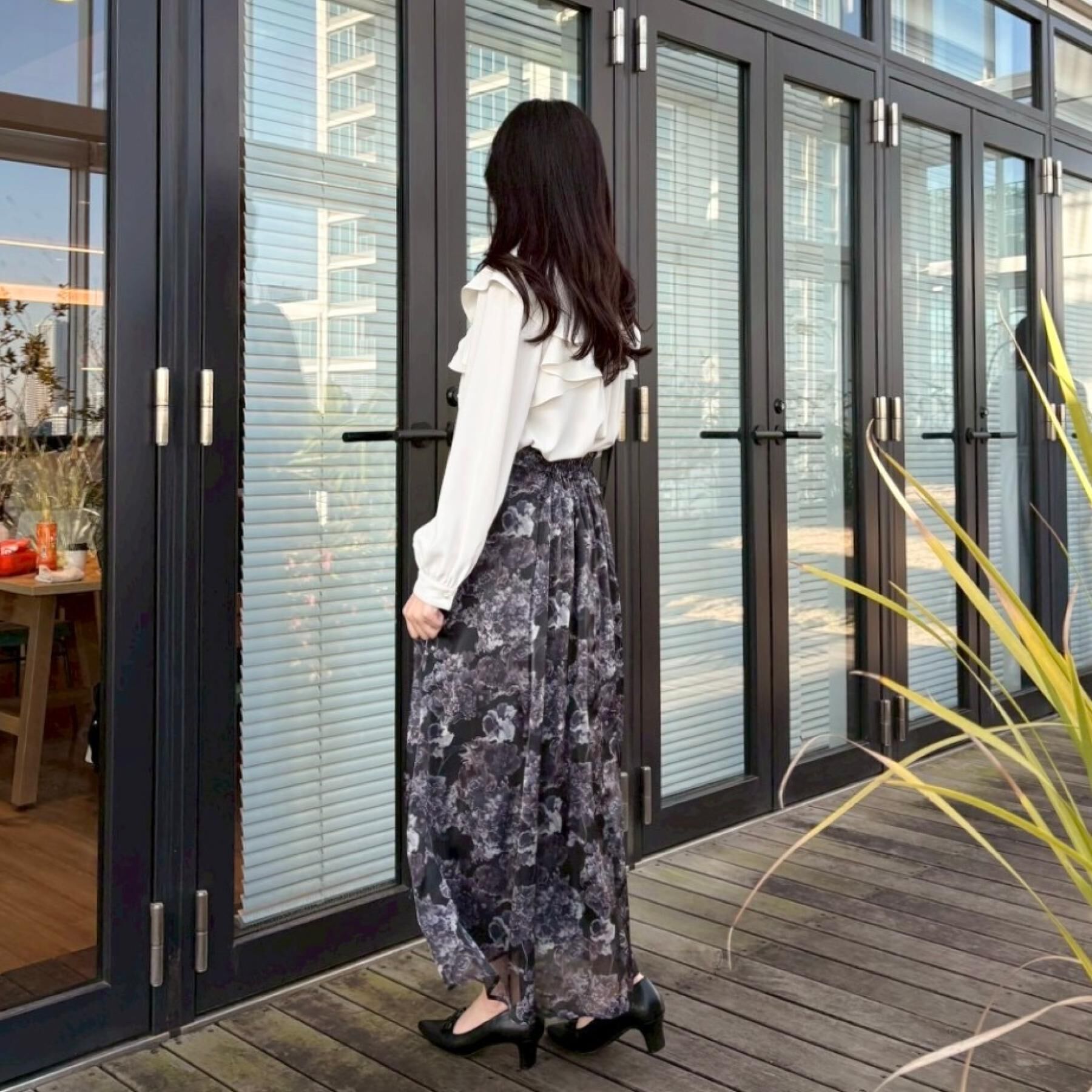 Couture broach「【洗える・リボン取り外し可】フリルジョーゼットブラウス」|シャツ・ブラウス|