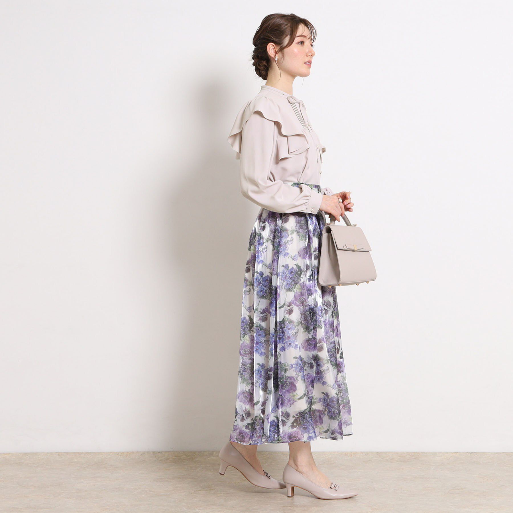 Couture broach「【洗える・リボン取り外し可】フリルジョーゼットブラウス」|シャツ・ブラウス|