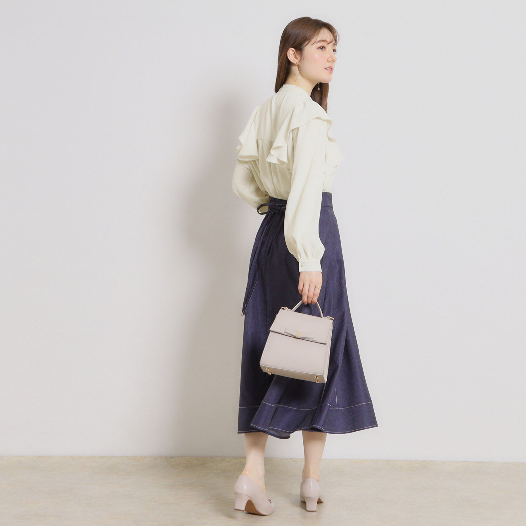 Couture broach「【洗える・リボン取り外し可】フリルジョーゼットブラウス」|シャツ・ブラウス|