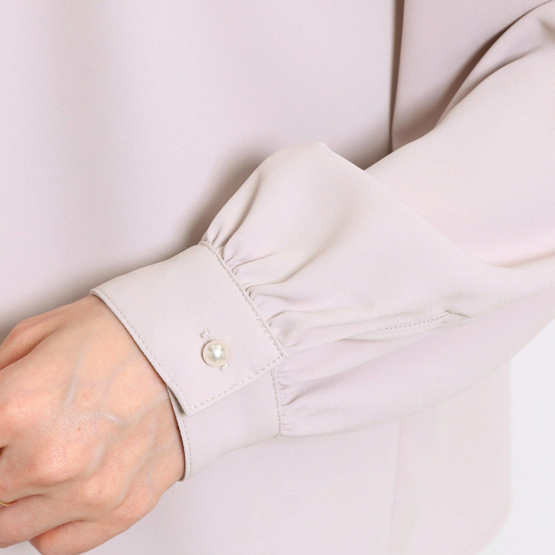 Couture broach「【洗える・リボン取り外し可】フリルジョーゼットブラウス」|シャツ・ブラウス|