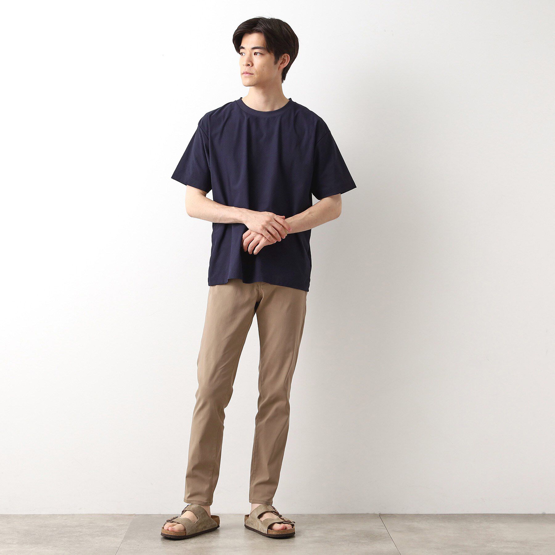 THE SHOP TK「パーフェクテックリンクス半袖Tシャツ 【接触冷感／吸水速乾／UVカット／洗濯機OK】」|Tシャツ・カットソー|