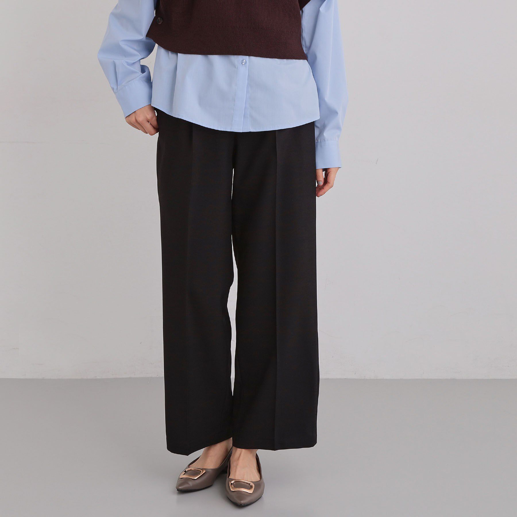 THE SHOP TK「【通勤にもデイリーにも】CAVIAN ベーシックワイドパンツ/セットアップ可」|その他|