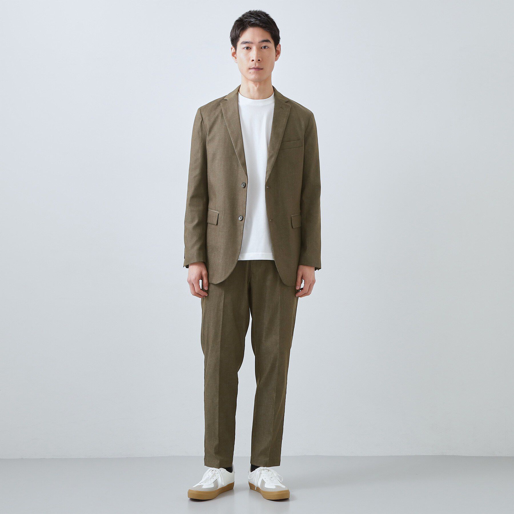 THE SHOP TK「ライトエバーデニム スラックス 洗濯機OK/ストレッチ/セットアップ可」|デニム|