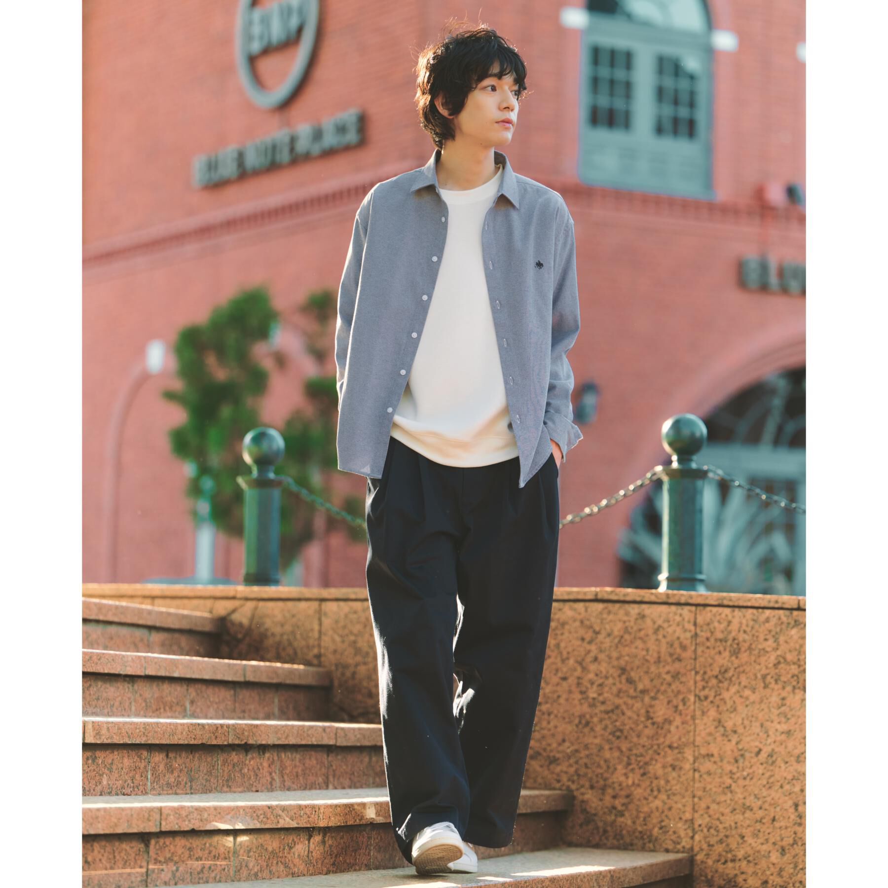 THE SHOP TK「【POLO BCS 別注】 アソート長袖シャツ ストライプ／グレー／デニム」|シャツ・ブラウス|