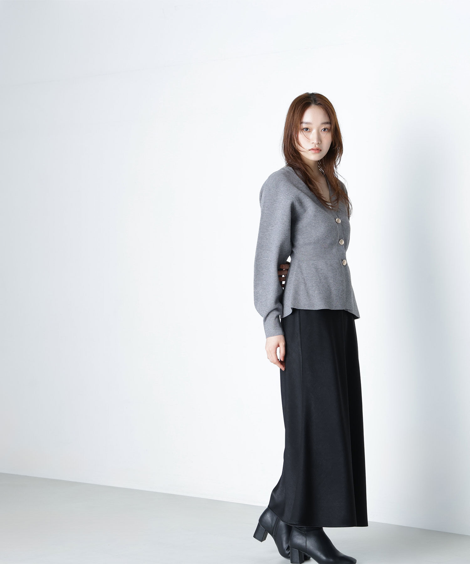  「ペプラムフォルムカーディガン」|ニット・セーター|