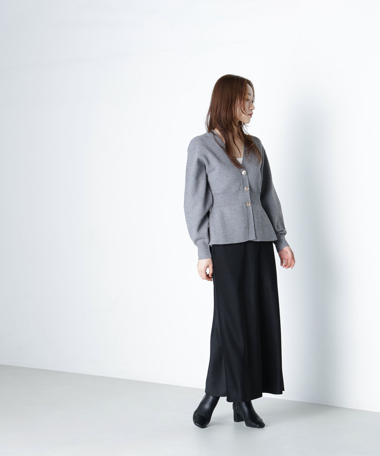  「ペプラムフォルムカーディガン」|ニット・セーター|