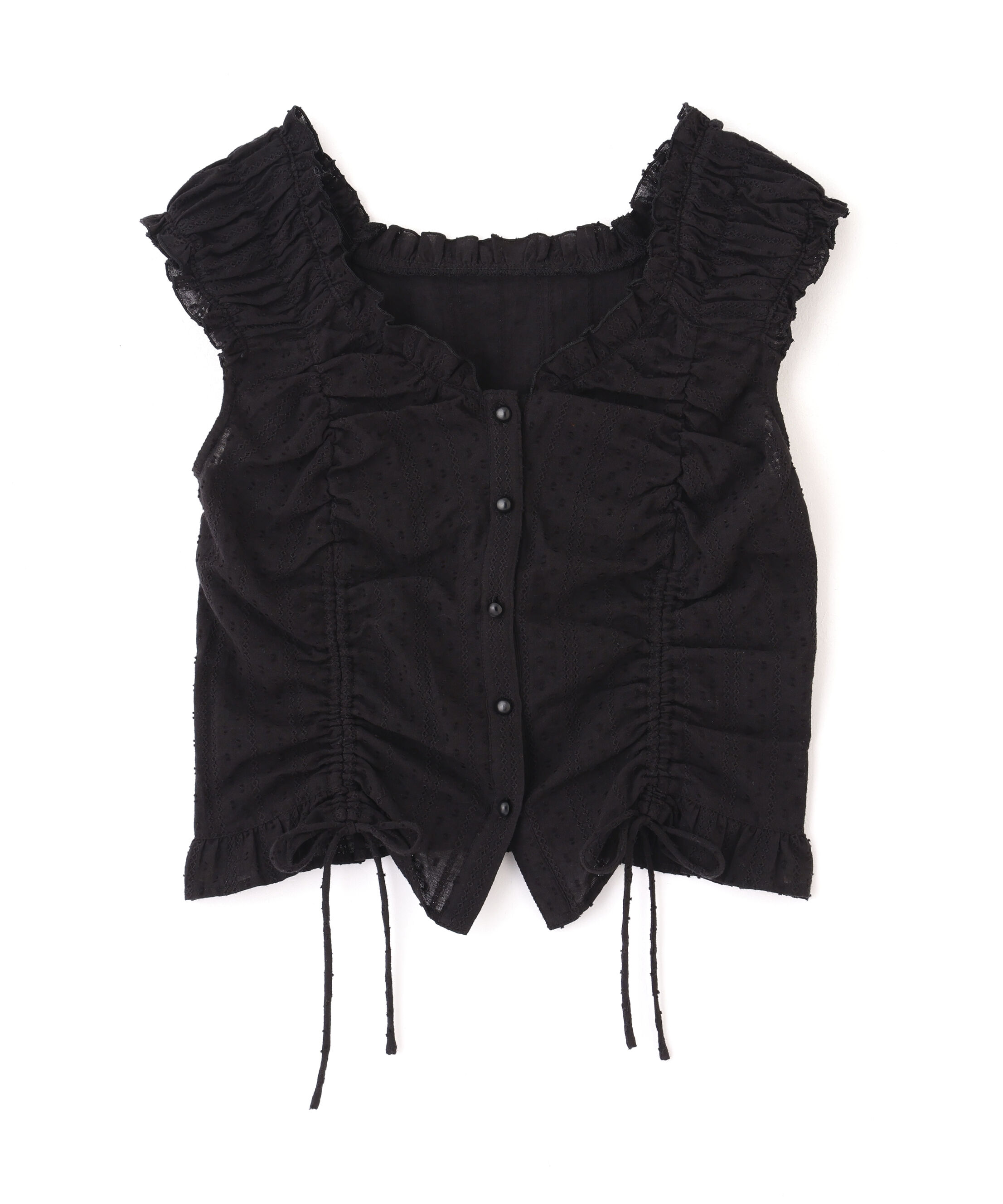  「ドロストリボンフレンチブラウス」|シャツ・ブラウス|