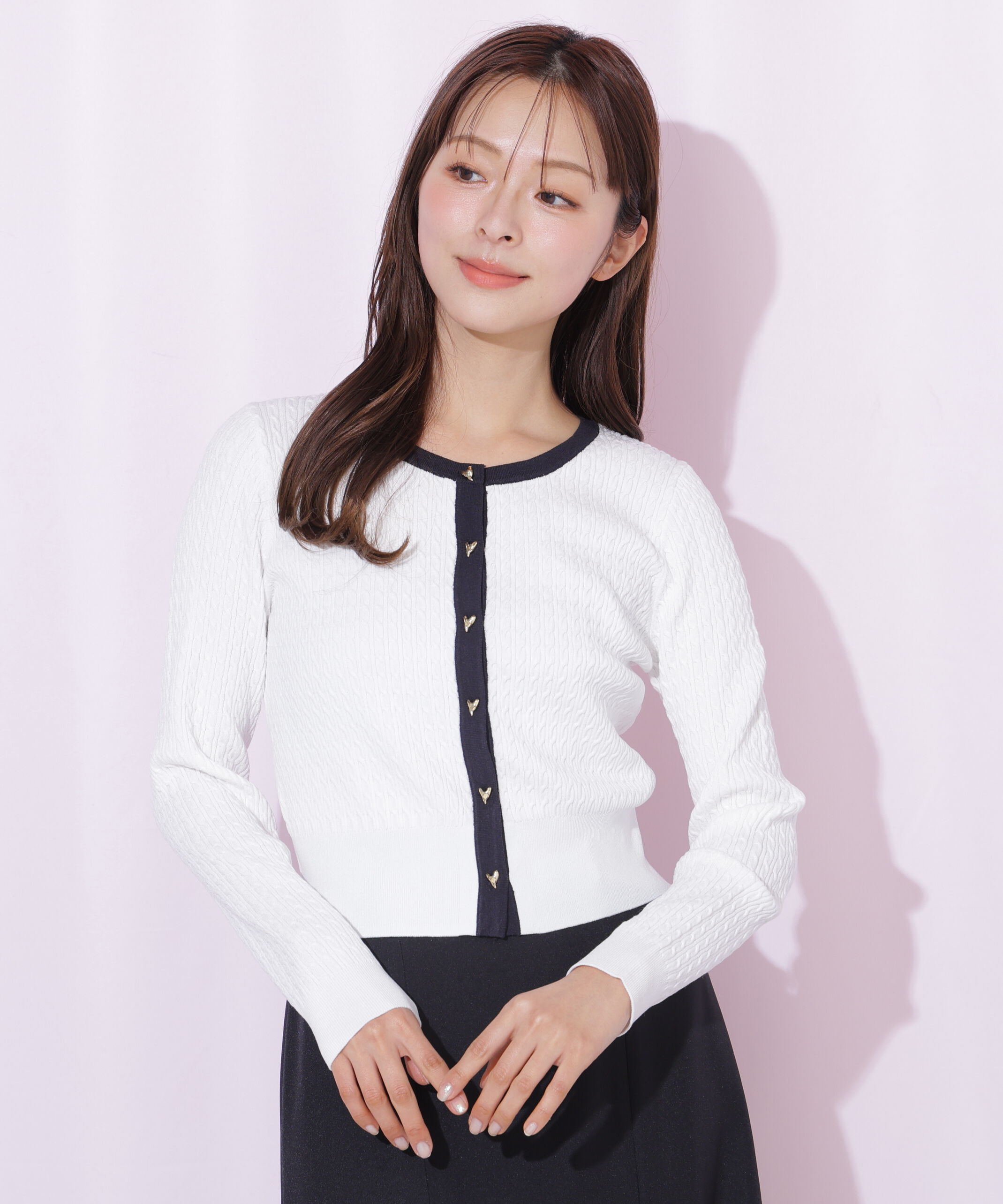  「ＵＶミニケーブルカーディガン」|ニット・セーター|