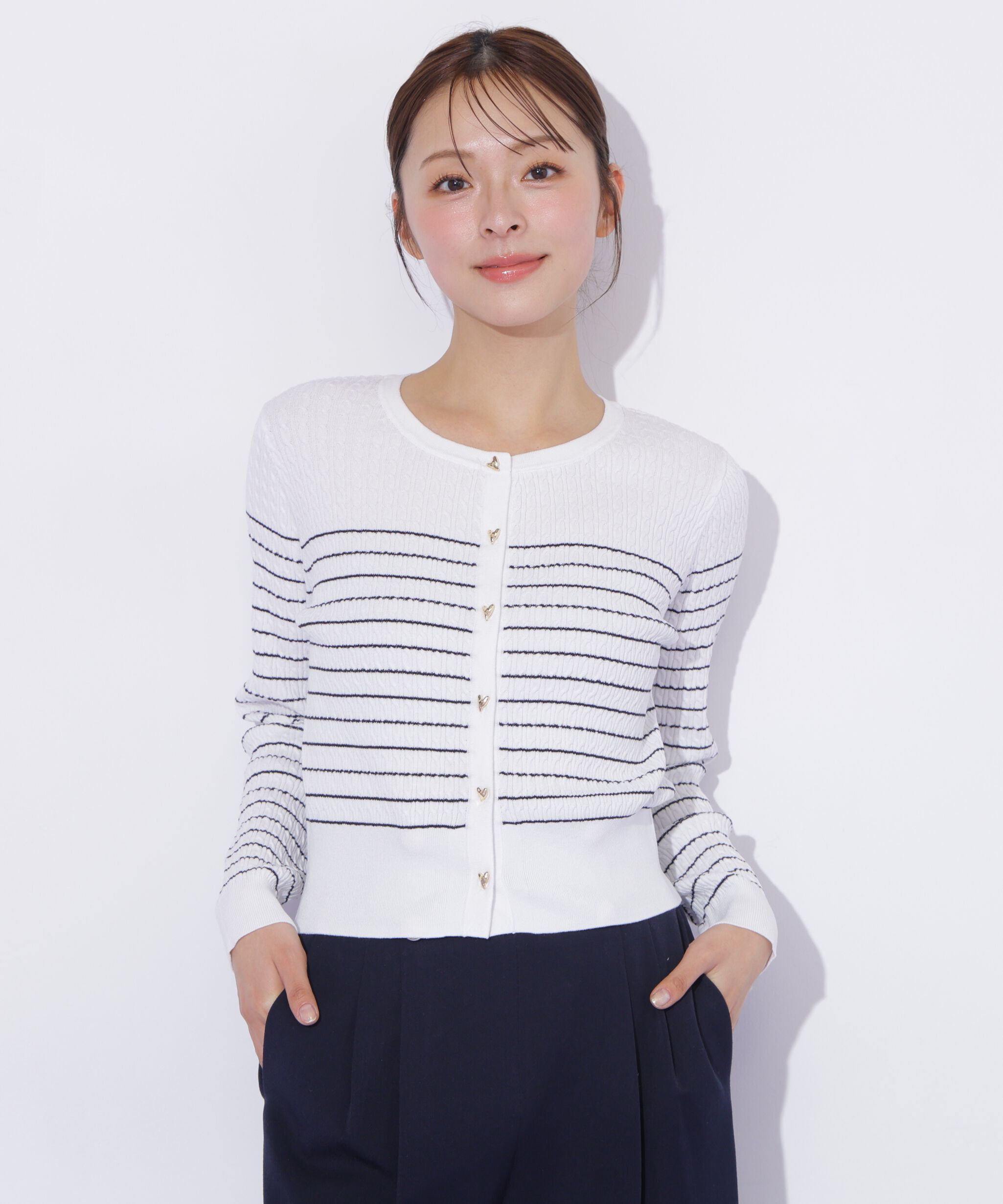  「ＵＶミニケーブルカーディガン」|ニット・セーター|