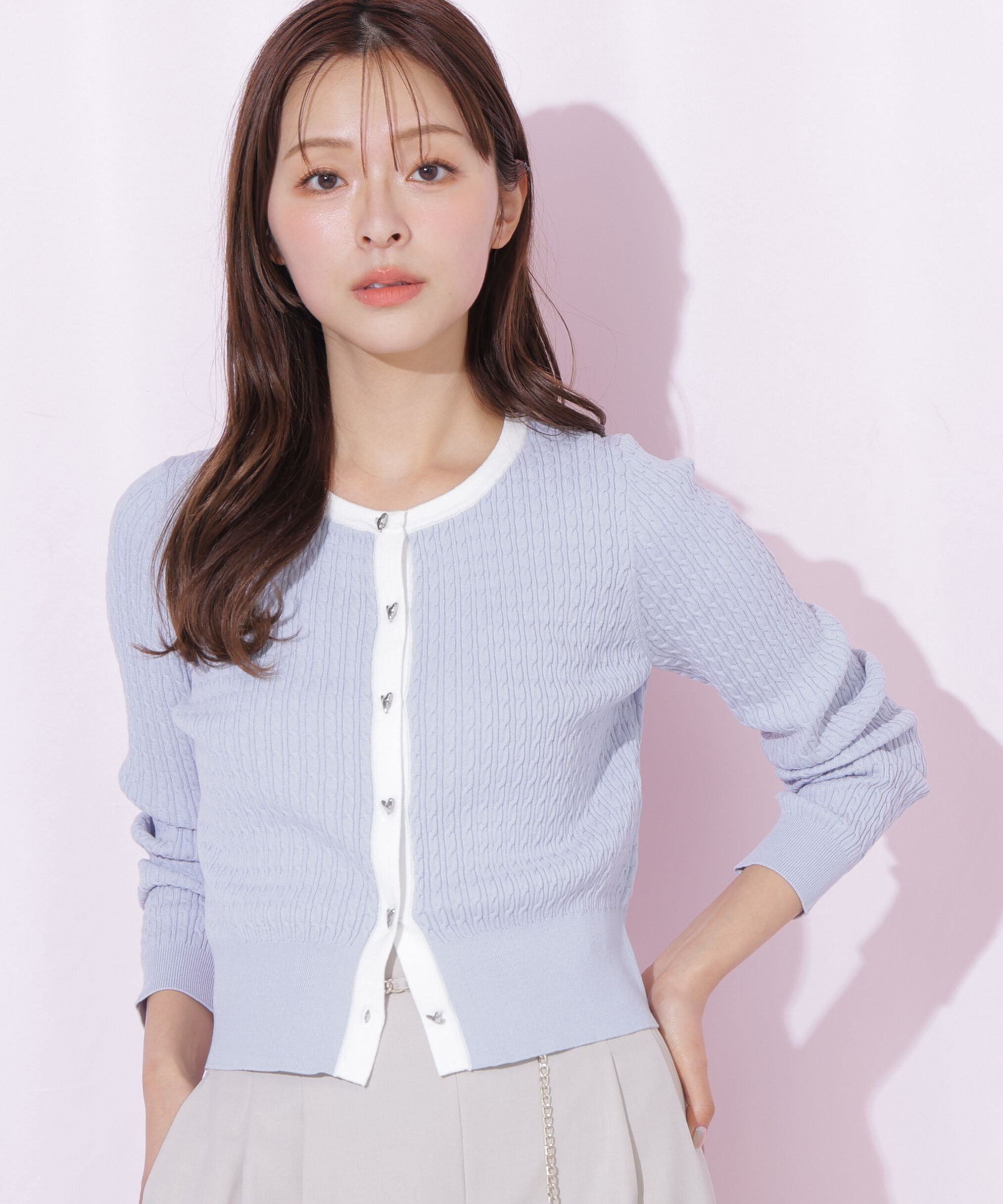  「ＵＶミニケーブルカーディガン」|ニット・セーター|