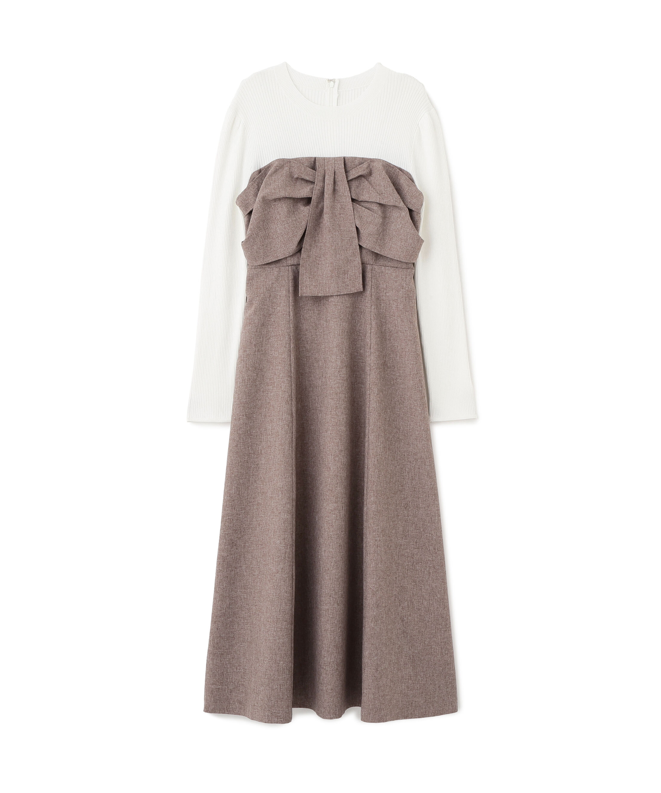 PROPORTION BODY DRESSING「フロントリボンドッキングワンピース 25AW」|ワンピース|