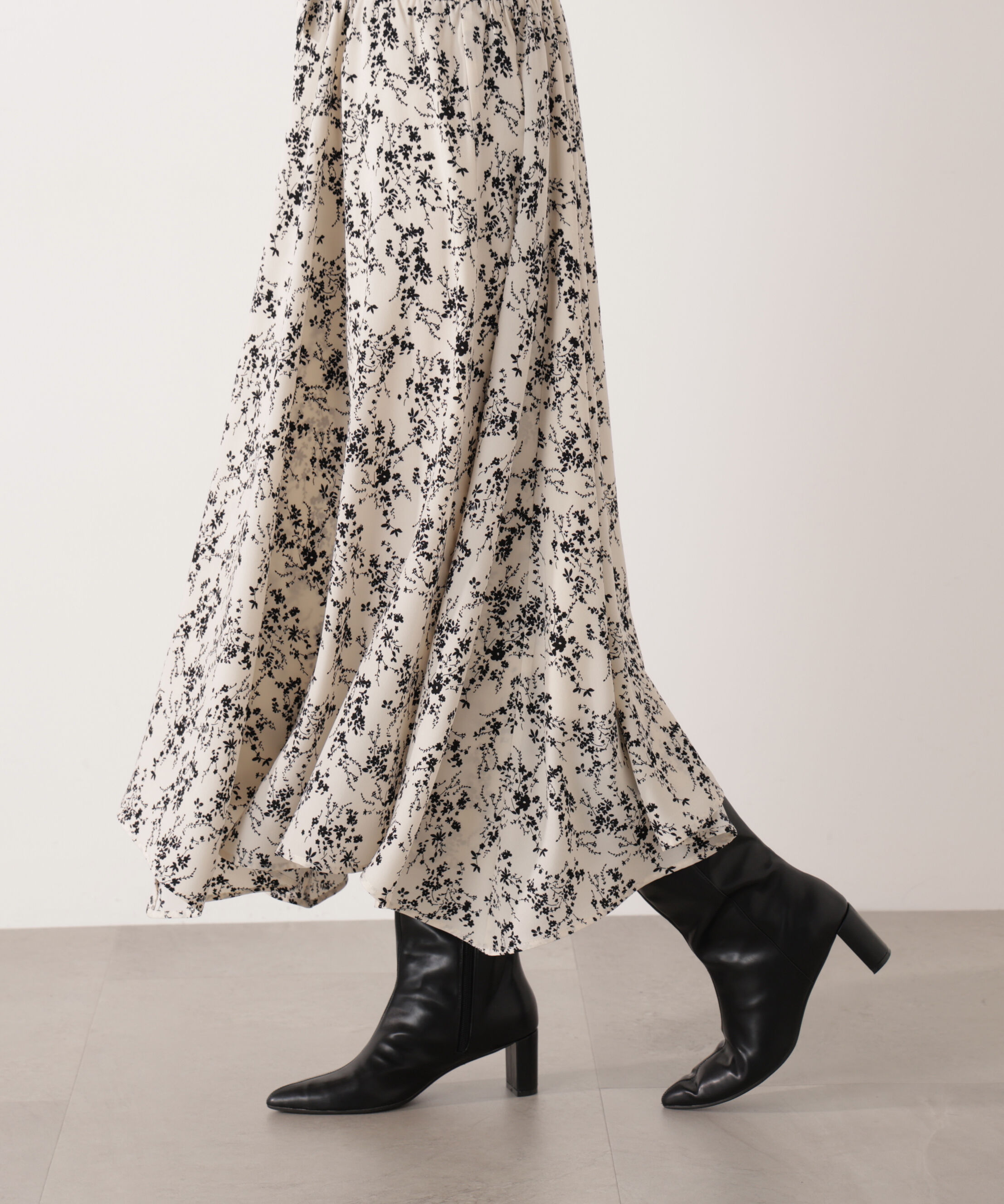 PROPORTION BODY DRESSING「フロントリボン花柄ドッキングワンピース　26SS」|ワンピース|