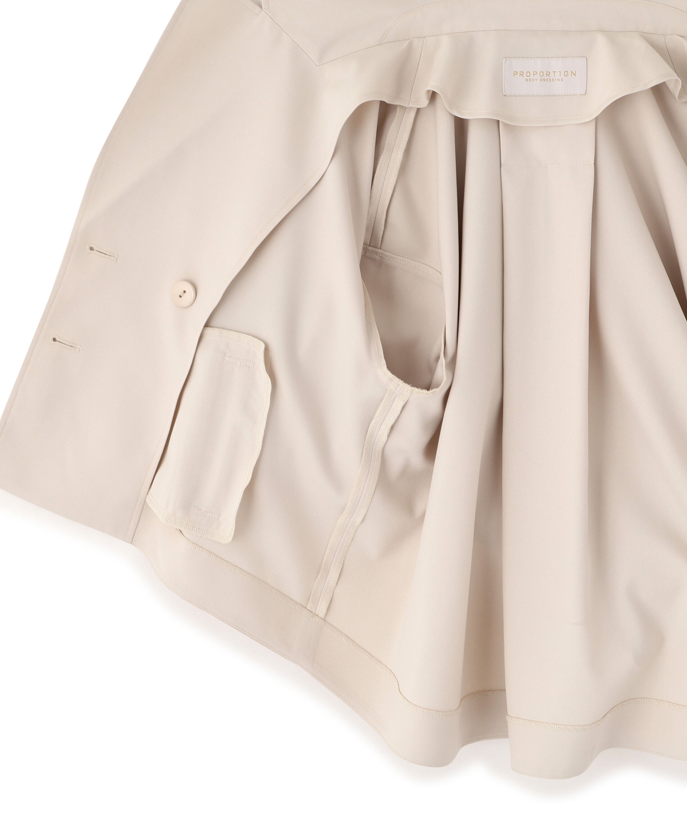 PROPORTION BODY DRESSING「＜防シワ/花粉リリース＞ショートトレンチコート」|ブルゾン・スタジャン|