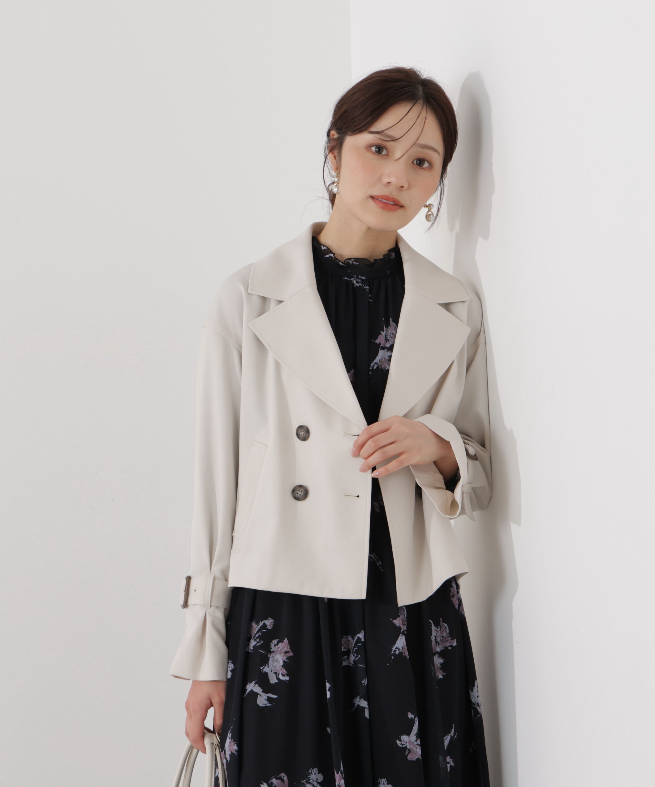 PROPORTION BODY DRESSING「＜防シワ/花粉リリース＞ショートトレンチコート」|ブルゾン・スタジャン|