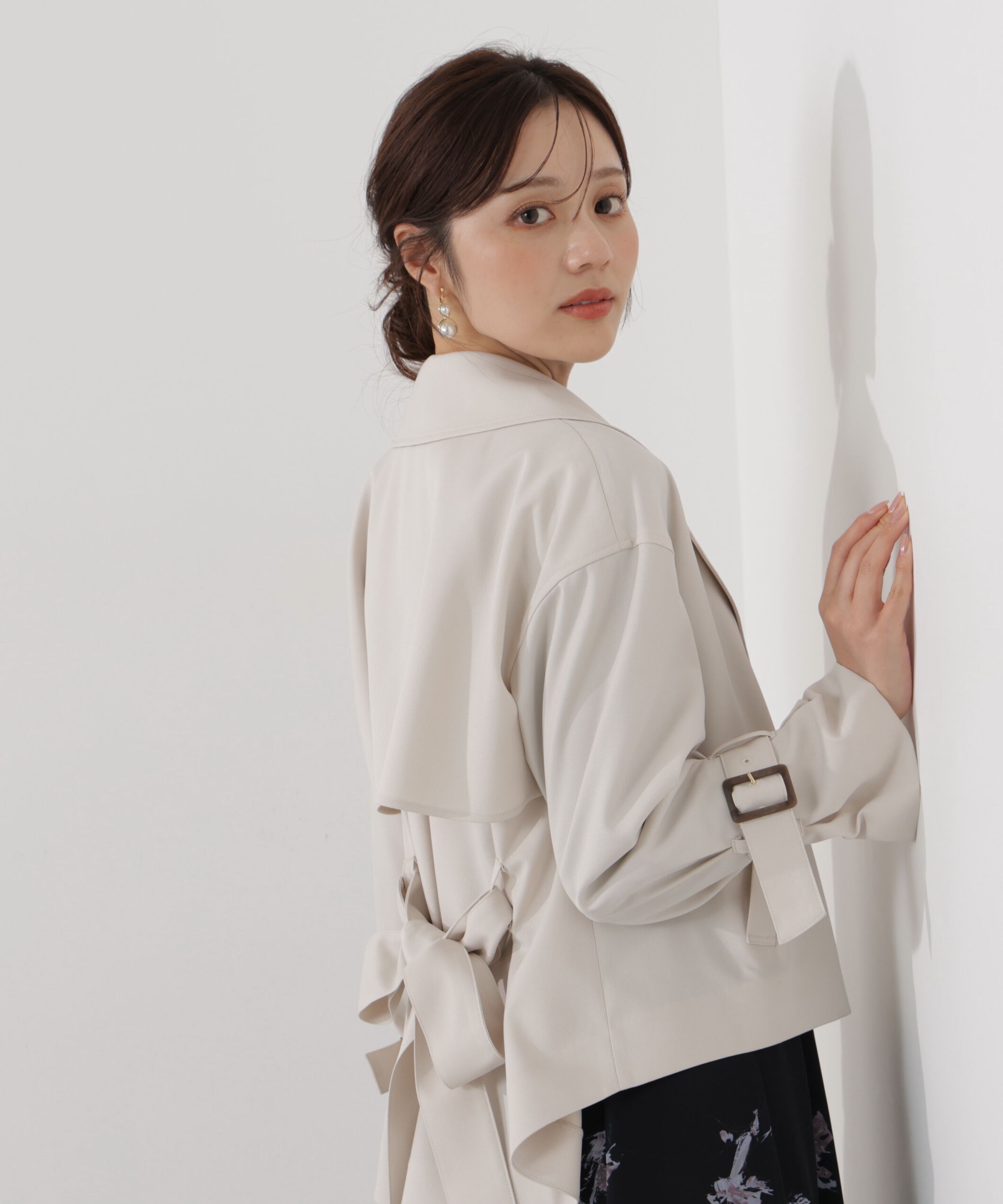 PROPORTION BODY DRESSING「＜防シワ/花粉リリース＞ショートトレンチコート」|ブルゾン・スタジャン|