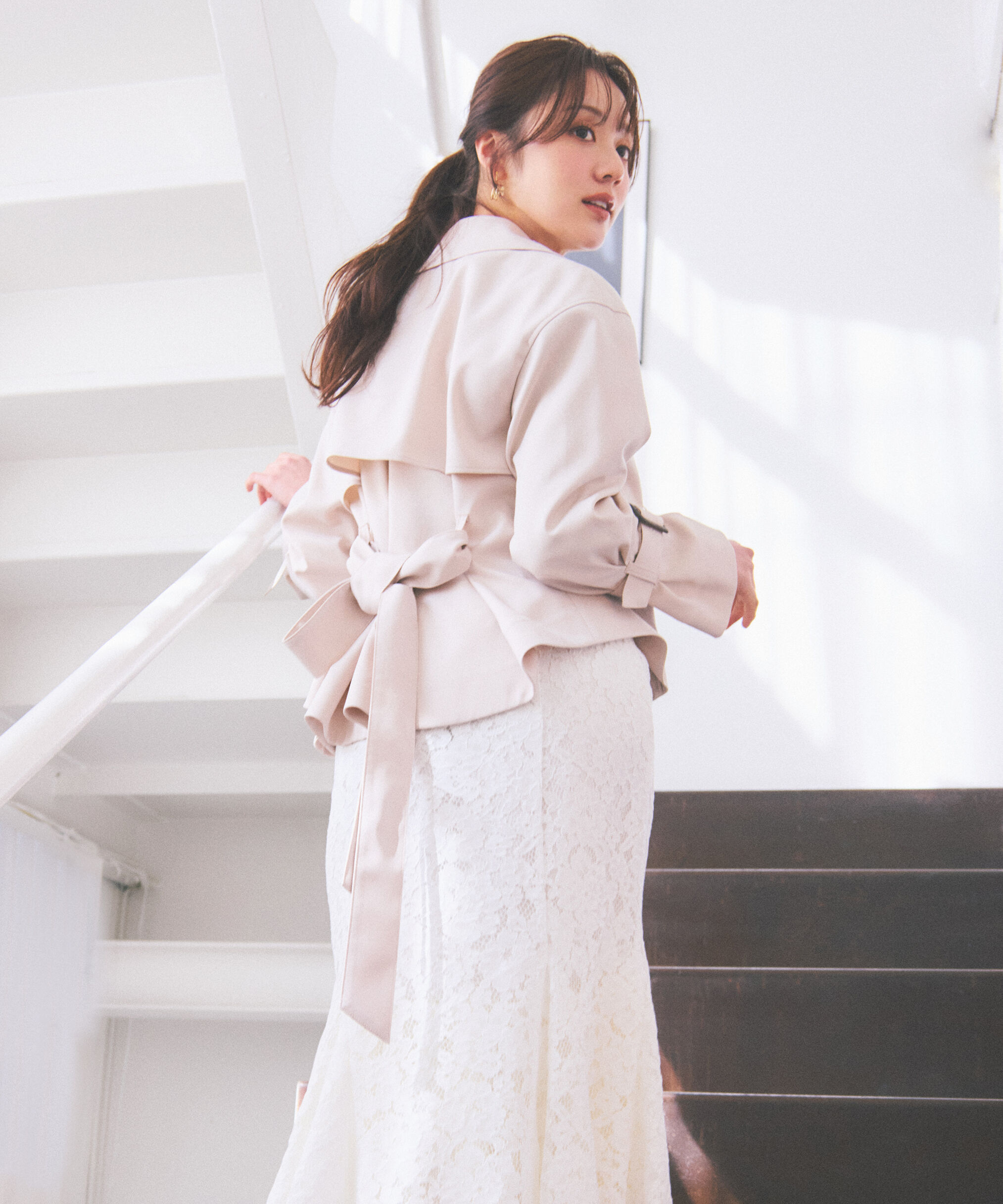 PROPORTION BODY DRESSING「＜防シワ/花粉リリース＞ショートトレンチコート」|ブルゾン・スタジャン|