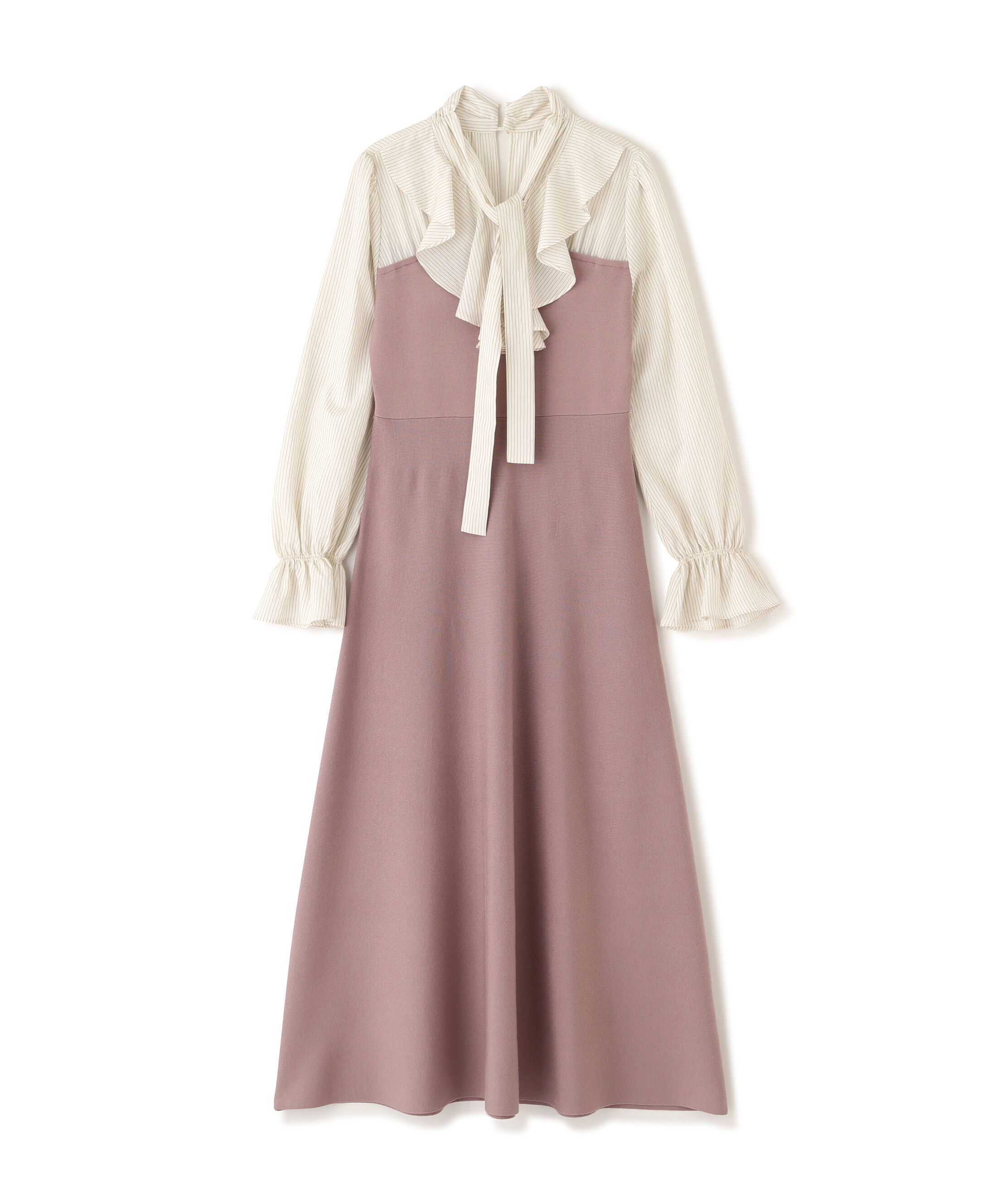 PROPORTION BODY DRESSING「《EDIT COLOGNE》ラッフルタイドッキングワンピース　26SS」|ワンピース|